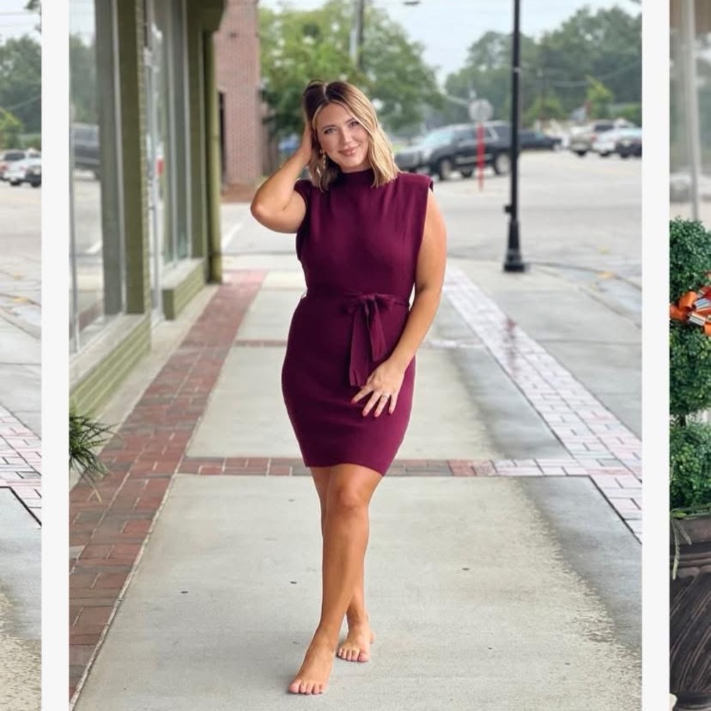 Crimson Sleeveless Dress